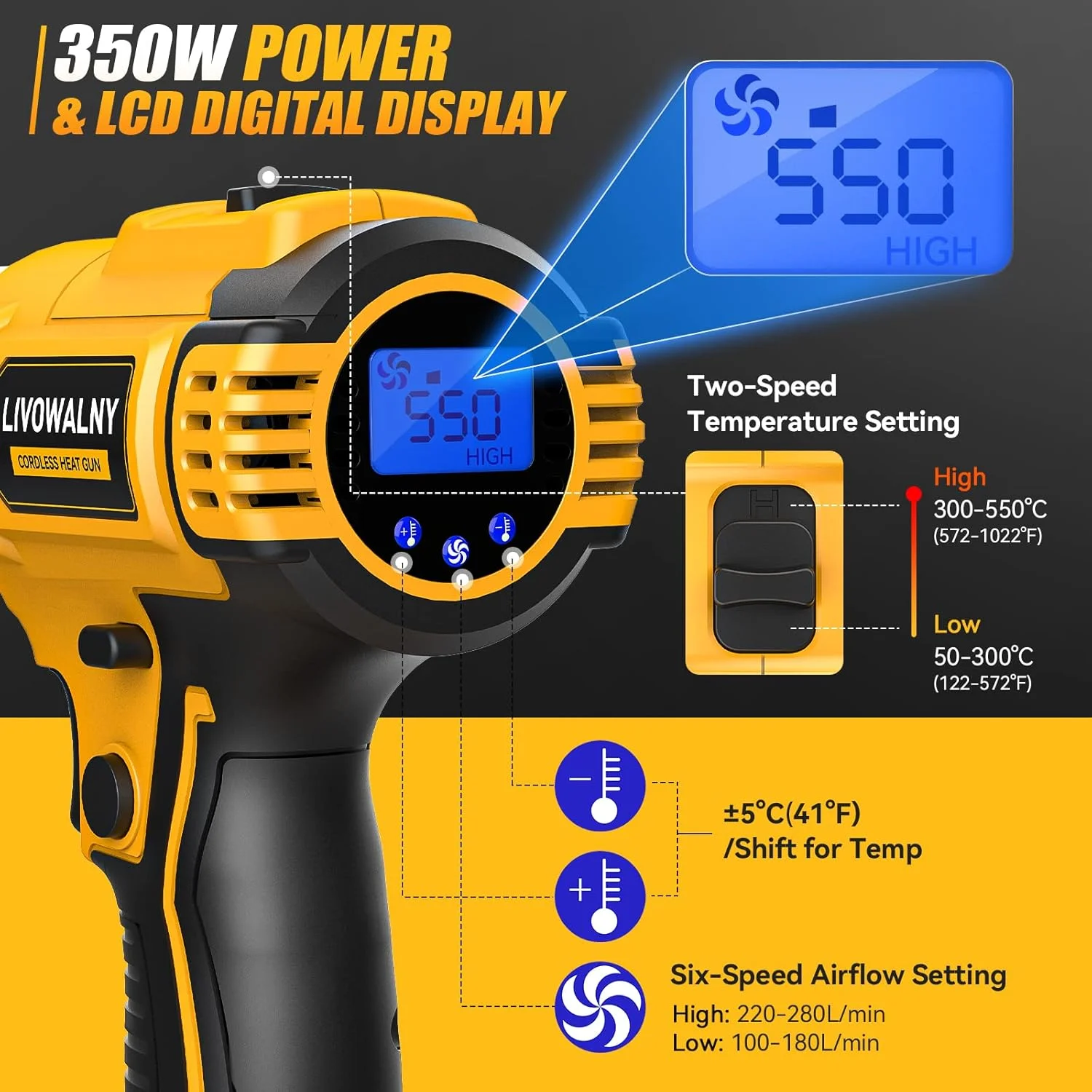 350W Fast Heating Soldering Ho - Cordless Heat Gun For Shrink Tubing review and price