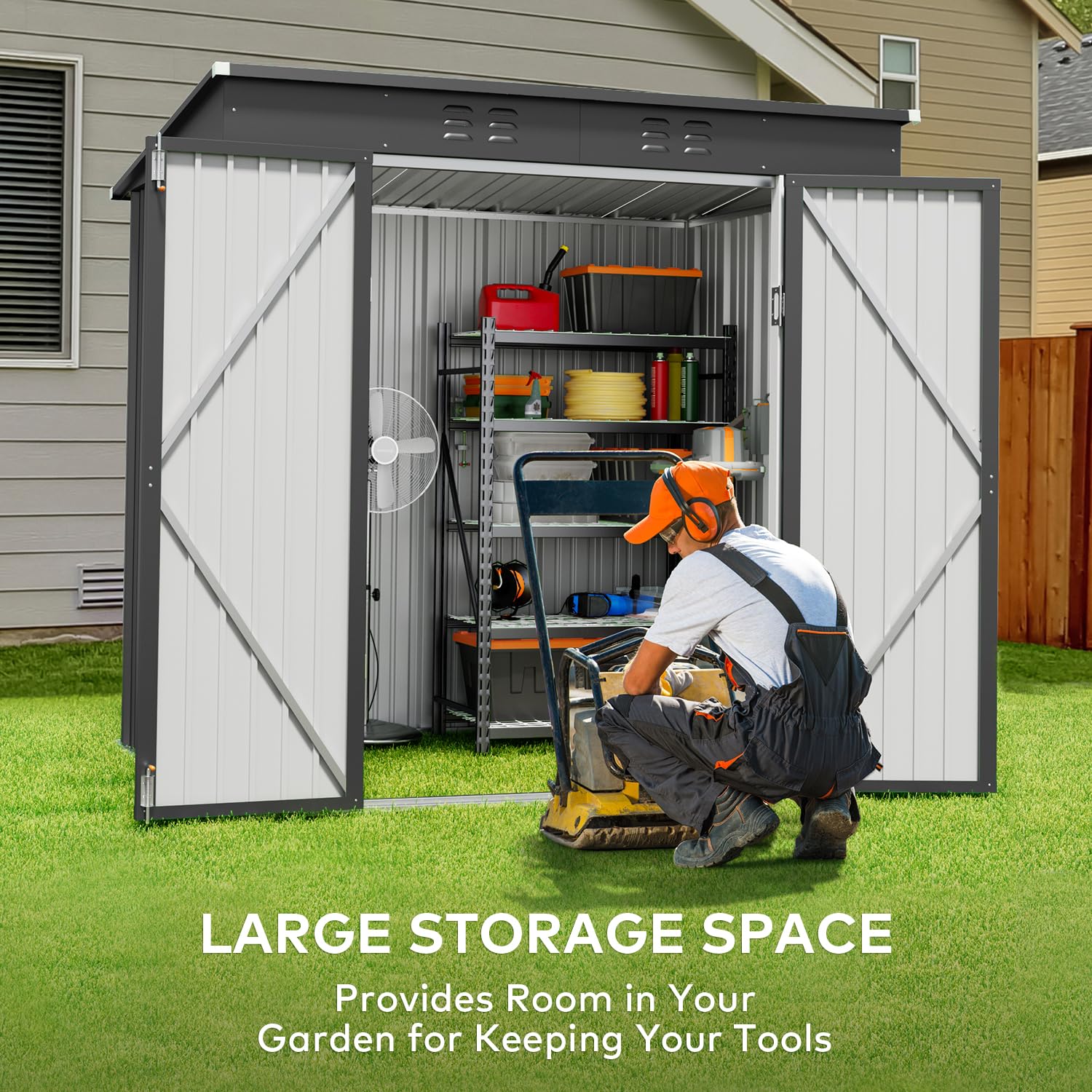 Metal Outdoor Storage Shed 6x4 - Garden Tools review and price