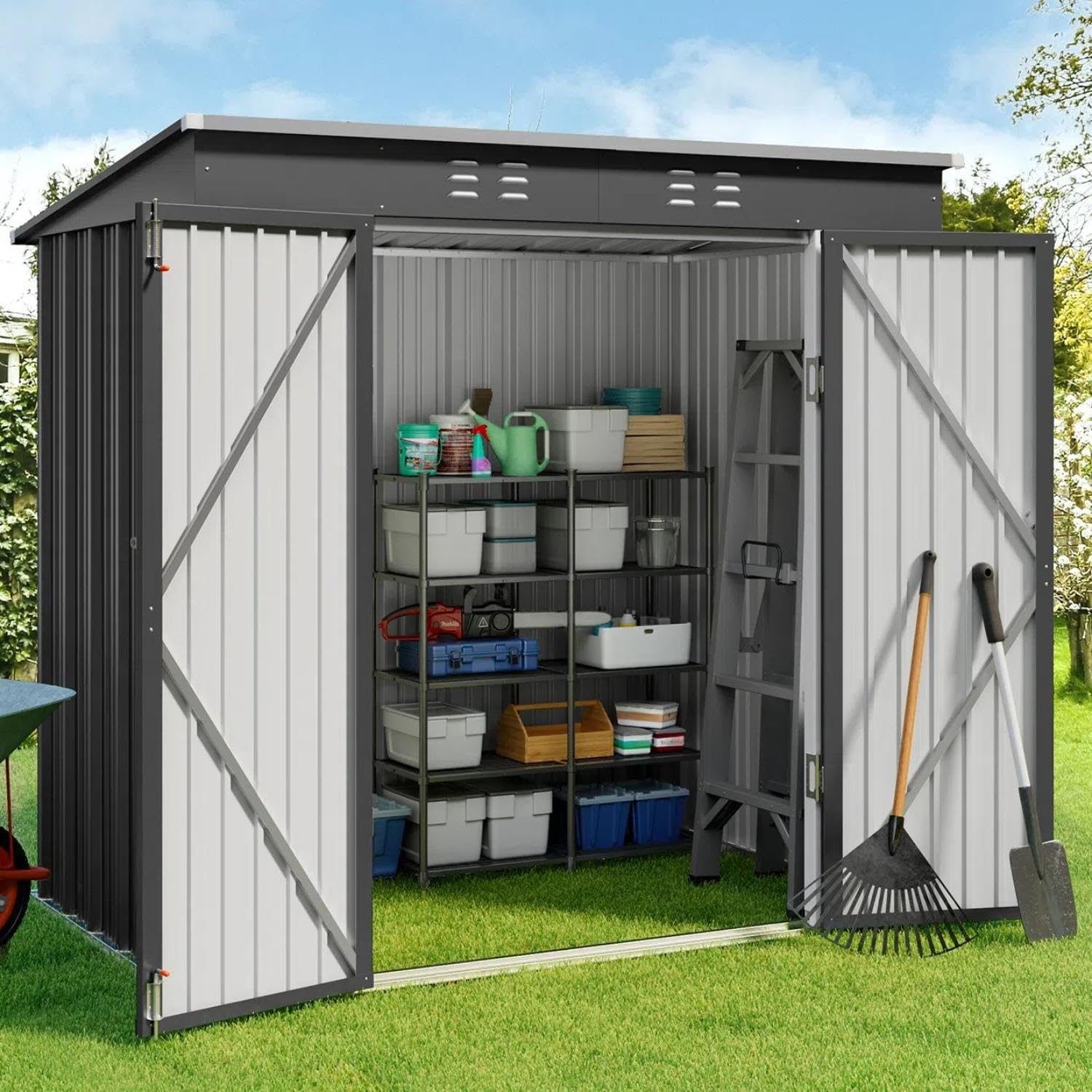 Metal Outdoor Storage Shed 6x4 - Garden Tools review and price