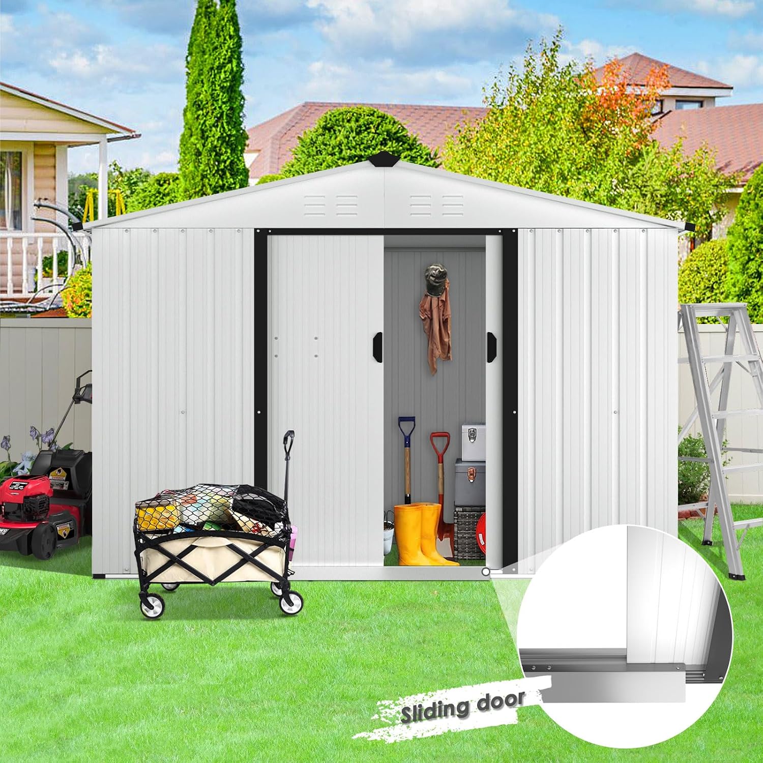 Outdoor Storage Shed 6X8 FT Sl - Garden Tools review and price