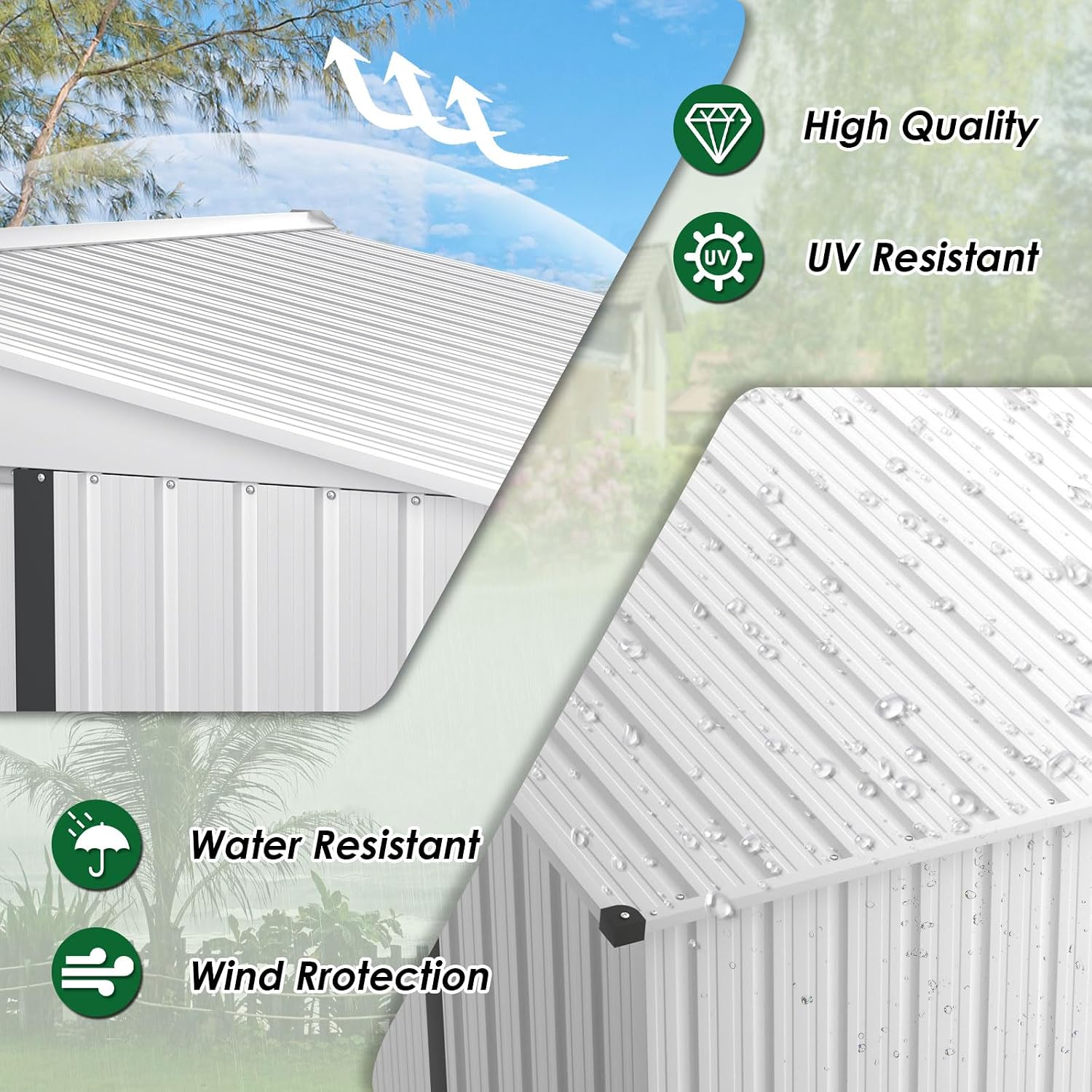 Outdoor Storage Shed 6X8 FT Sl - Garden Tools review and price