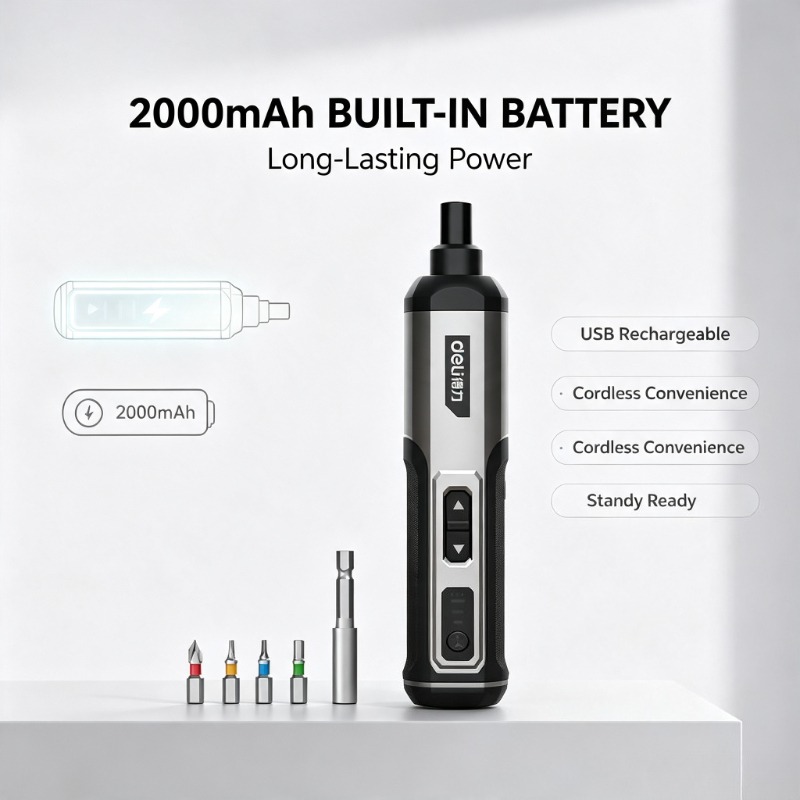 Deli 4V 3‑Speed Cordless Elect - Electric Screwdriver Rechargeable Usb review and price