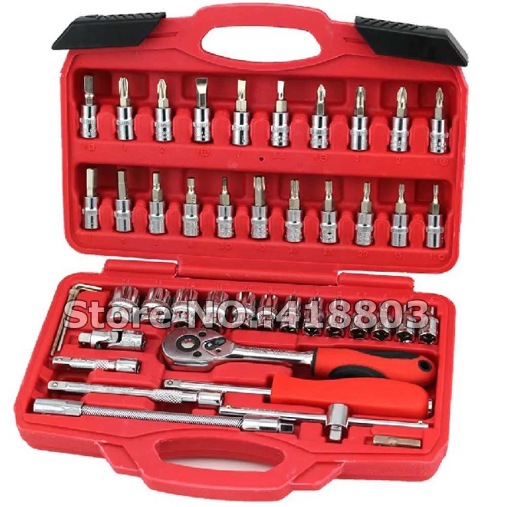 46 Pcs Tool Box 1/4 DR Motorcy - Hand Tools review and price