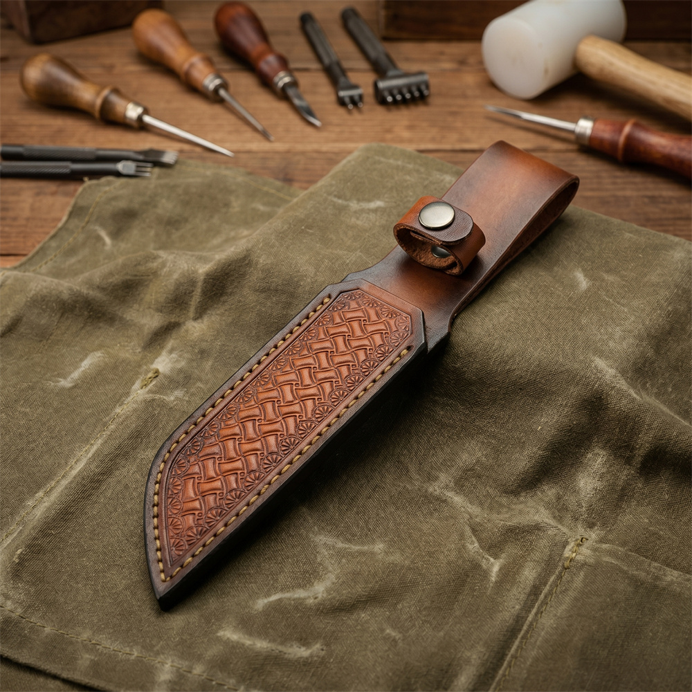 Brown Hand-embossed Leather Fi - Hand Tools review and price