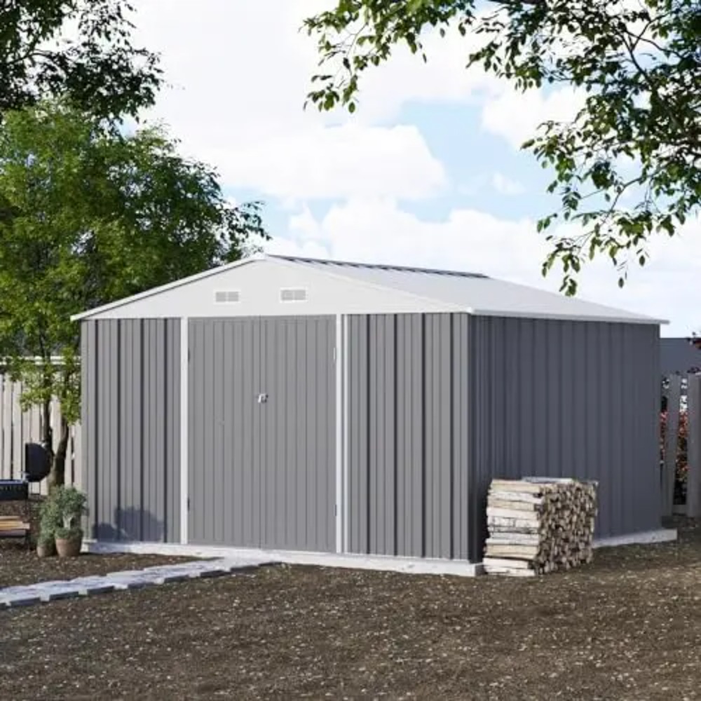 10x10 FT Metal Storage Shed, B - Garden Tools review and price