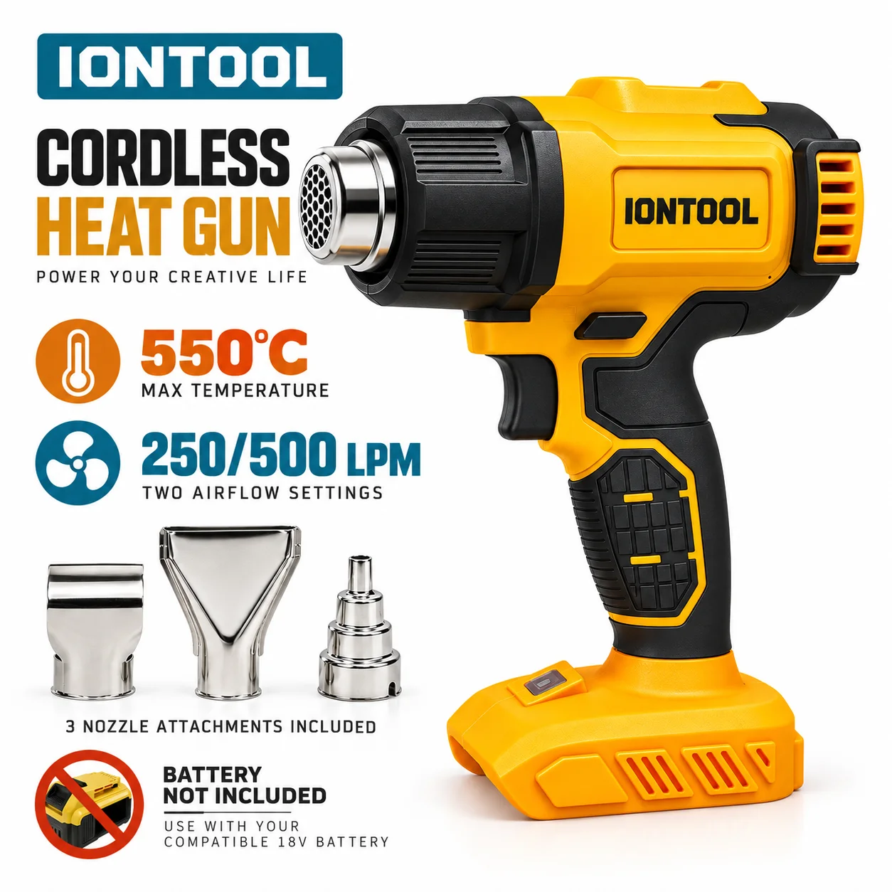 IONTOOL Brushless Cordless Hea - Cordless Heat Gun For Shrink Tubing review and price