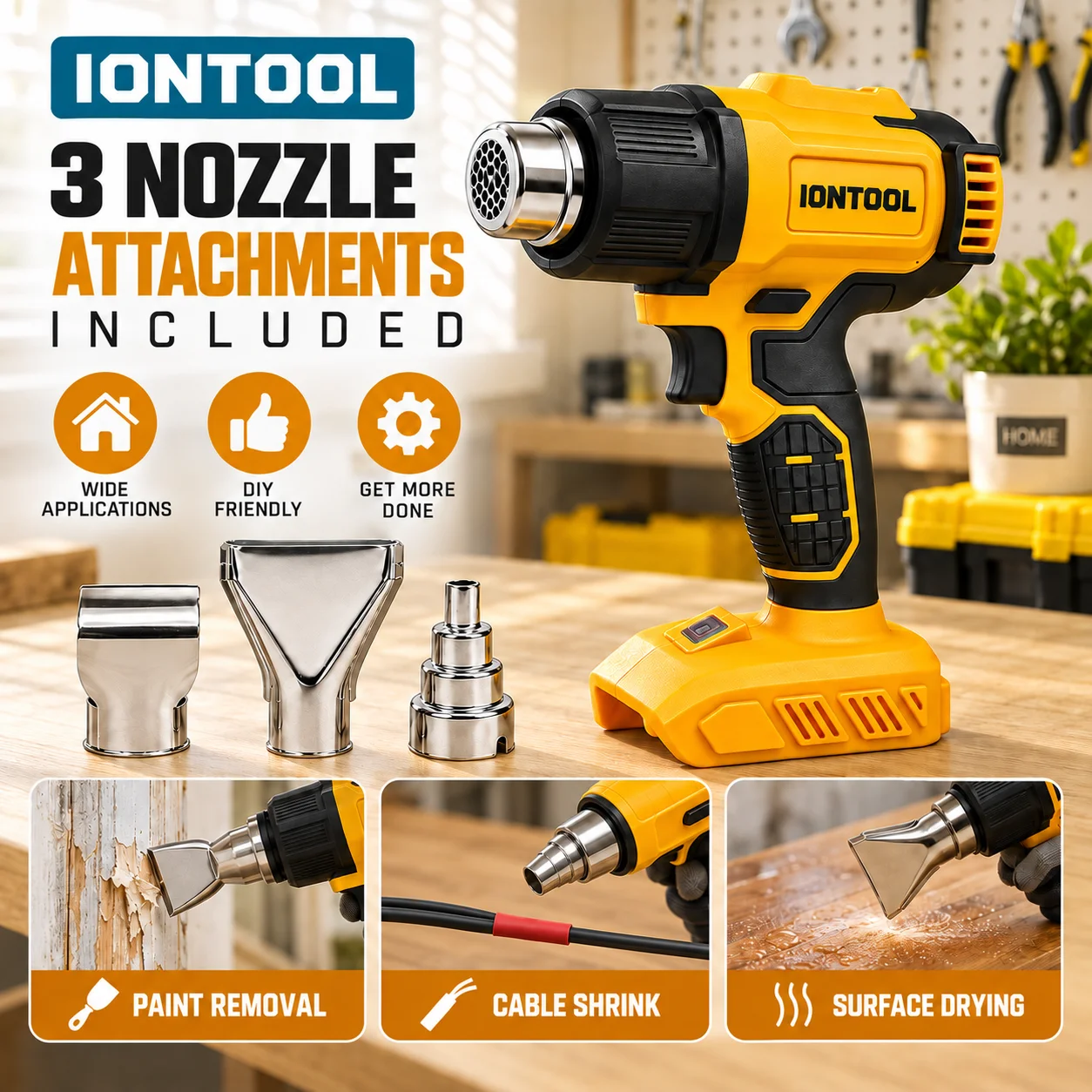 IONTOOL Brushless Cordless Hea - Cordless Heat Gun For Shrink Tubing review and price