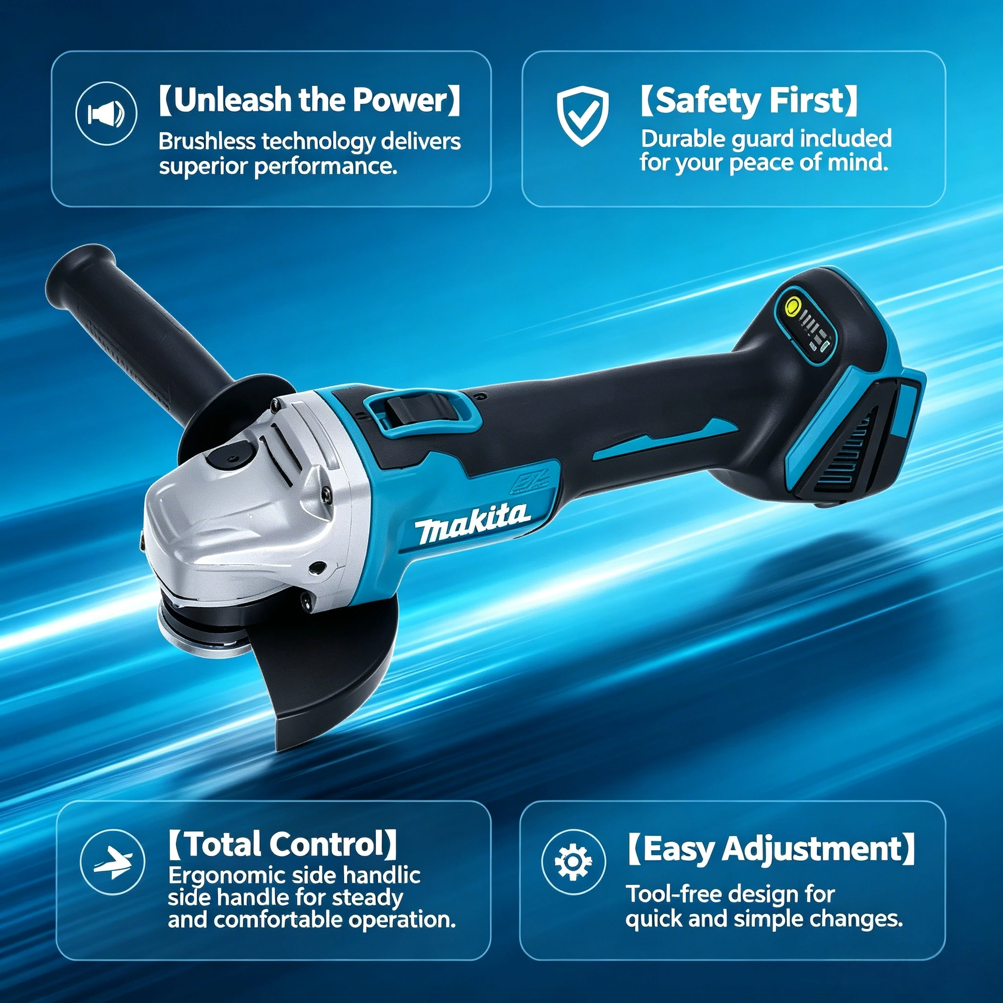 Makita DGA404 125MM Brushless  - Brushless Angle Grinder Battery Powered review and price