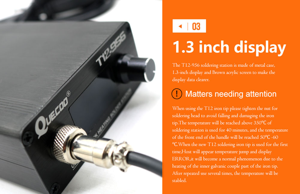 QUECOO T12-956 Soldering Digit - Digital Soldering Station T12 review and price