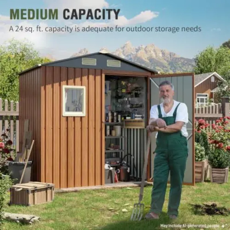Outdoor Storage Shed 6x4 Ft, L - Garden Tools review and price